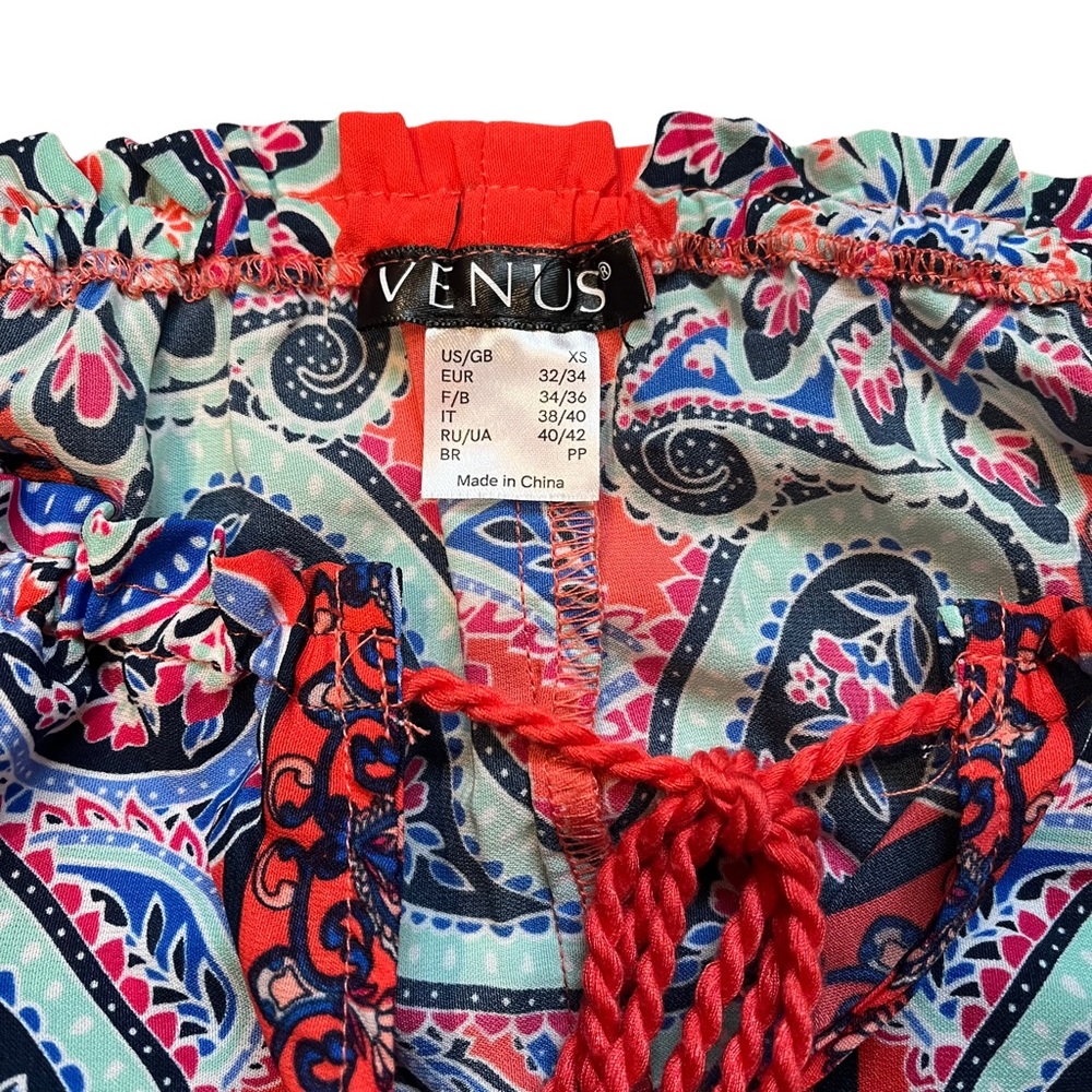 Venus Romper Off The Shoulder Floral Paisley Print Ruffle Long Sleeve - Picture 11 of 11
